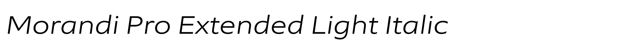 Morandi Pro Extended Light Italic image